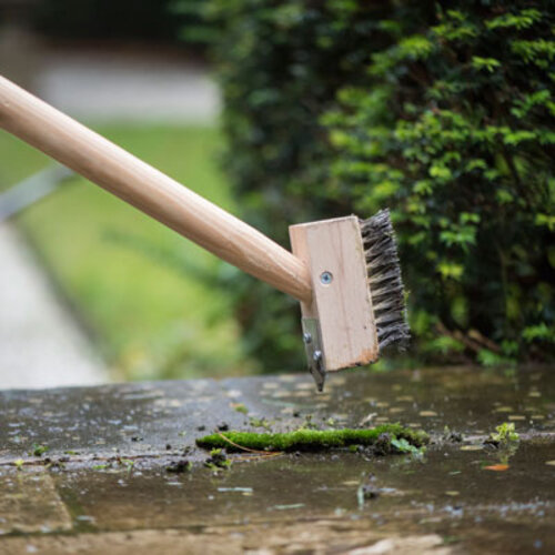 De Wiltfang Onkruidborstel met mes - Messing- op steel