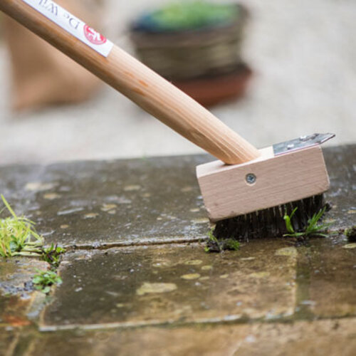 De Wiltfang Onkruidborstel met mes - Messing- op steel