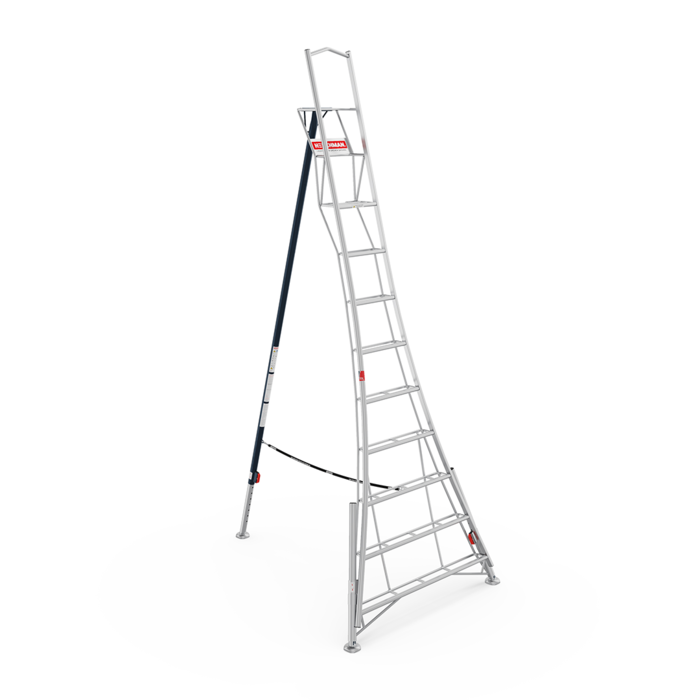 Henchman Plateauladder aluminium - 3 verstelbare poten - 1,8 - 3,6 meter