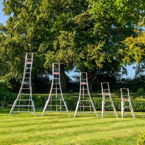 Henchman Plateauladder aluminium - 3 verstelbare poten - 1,8 - 3,6 meter