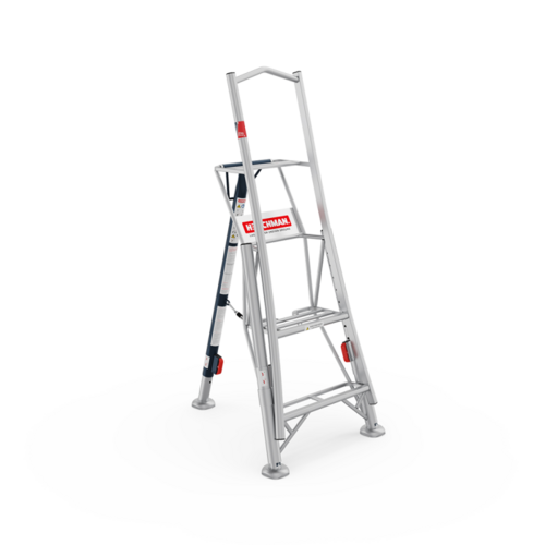 Henchman Plateauladder aluminium - 3 verstelbare poten - 1,8 - 3,6 meter