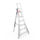 Plateauladder aluminium - 3 verstelbare poten - 1,8 - 3,6 meter