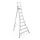 Plateauladder - Aluminium 1,8 tot 3,6 meter - 1 verstelbare poot - Tuinladder