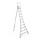 Plateauladder - Aluminium 1,8 tot 3,6 meter - 1 verstelbare poot - Tuinladder
