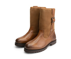 MGO Herenlaars - Chop Cognac - wol gevoerd - uitneembaar voetbed - Maat 44