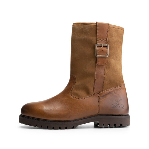 MGO Herenlaars - Chop Cognac - wol gevoerd - uitneembaar voetbed - Maat 44