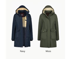 MGO Suzan Parka - lange jas - Navy of Moss - dames   - Maat S