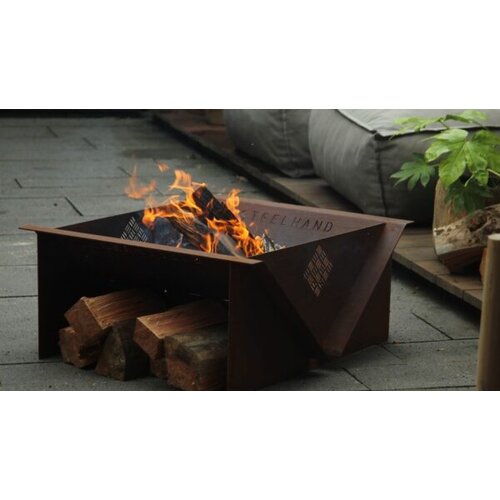 Steelhand Vuurschaal V-pit - cortenstaal - bouwpakket - Gemaakt in Nederland