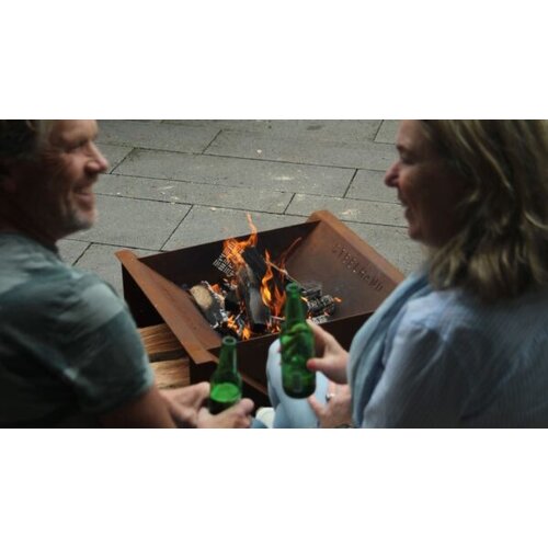 Steelhand Vuurschaal V-pit - cortenstaal - bouwpakket - Gemaakt in Nederland