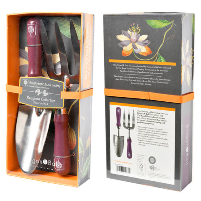 Burgon & Ball Passiflora cadeauset - handschepje en handvorkje - giftset