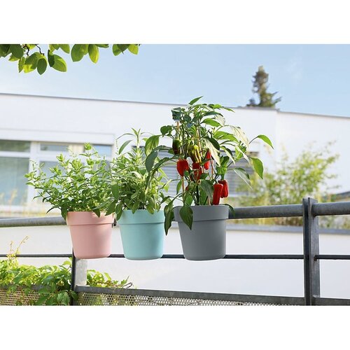 Geli Bloempot Conny - 16 cm - diverse kleuren - balkonreling- regenpijp