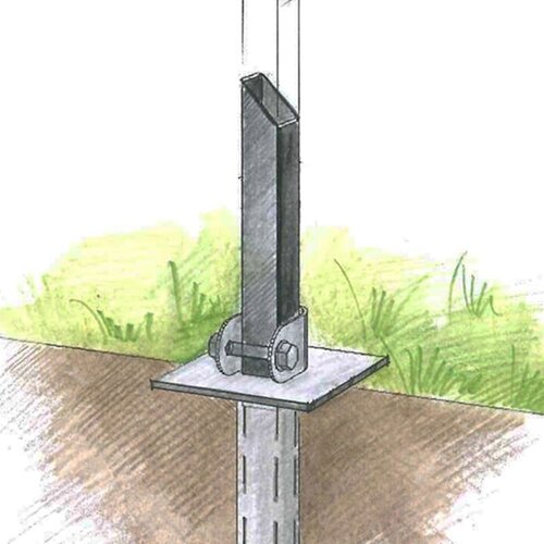 Harrod Voetplaat voor fruitkooien - Staal