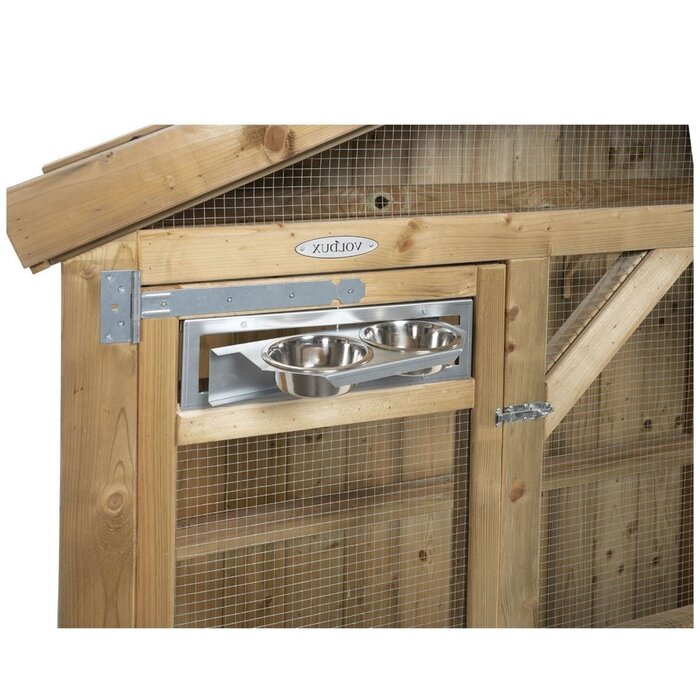 Voldux Volière S2 Links/Rechts - 215 x 70 x 185 cm - Hout - Schuin dak