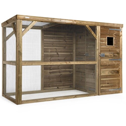 Voldux Volière Toon - Links/Rechts - 302 x 120 x 193 cm - hout