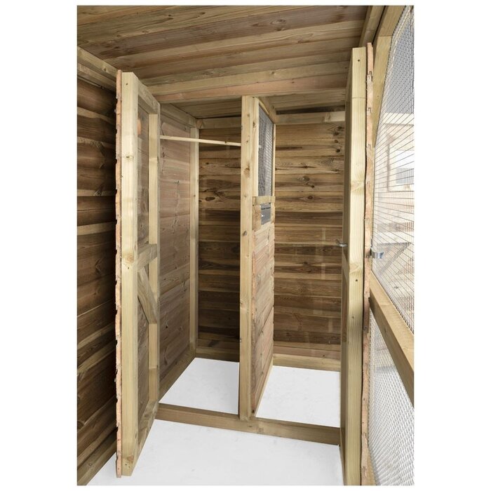 Voldux Volière Toon - Links/Rechts - 302 x 120 x 193 cm - hout