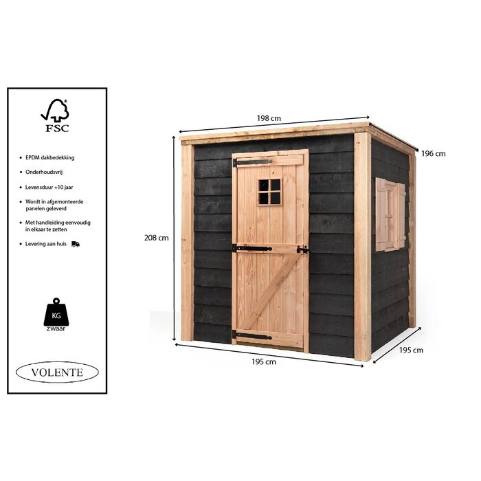 Volente Tuinberging Kasper - 198 x 196 x 208 cm - Nederlands product