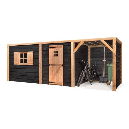 Volente Tuinberging Jan - Overkapping - Zwart Douglas hout - 564 x 196 x 208