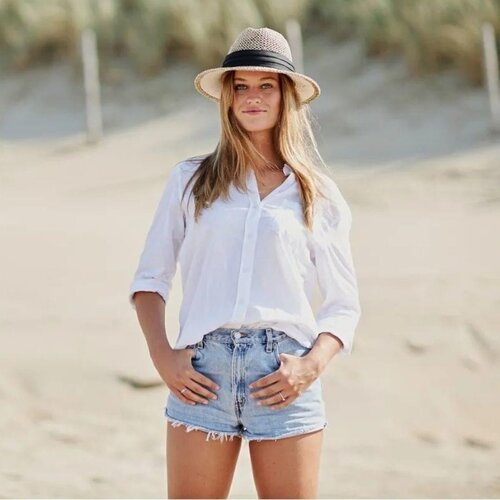 Hatland headwear Zonnehoed van zeegras - Olijf - S/M en L/XL