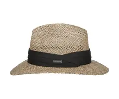 Hatland headwear Zonnehoed van zeegras - Zwart -S/M en L/XL