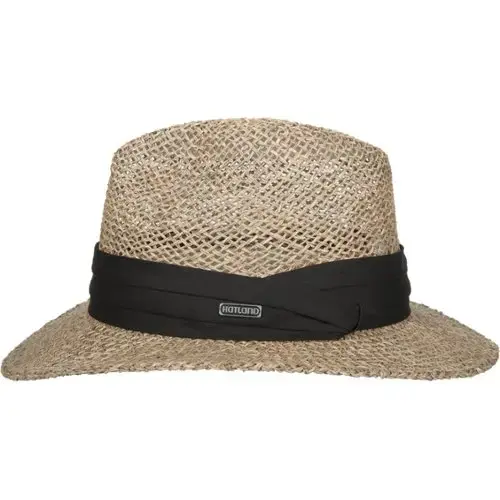Hatland headwear Zonnehoed van zeegras - zwart -S M