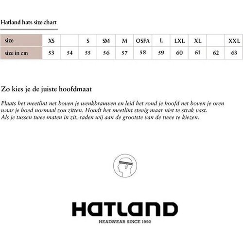 Hatland headwear Zonnehoed van zeegras - zwart -S/M en L/XL