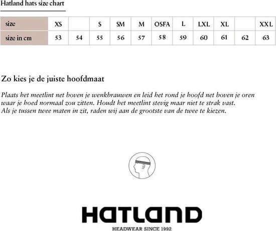 Hatland headwear Zonnehoed van zeegras - zwart -S/M en L/XL