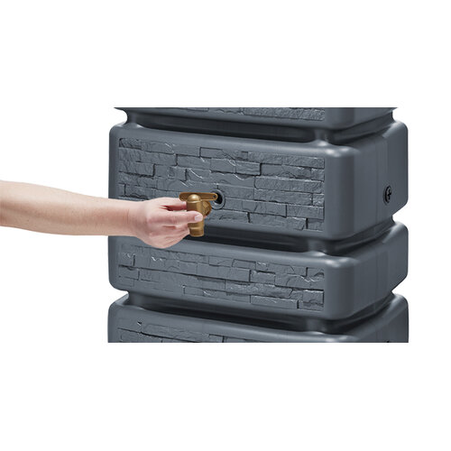 4Rain Slim Stone Decor regenton - 350 liter - Antraciet