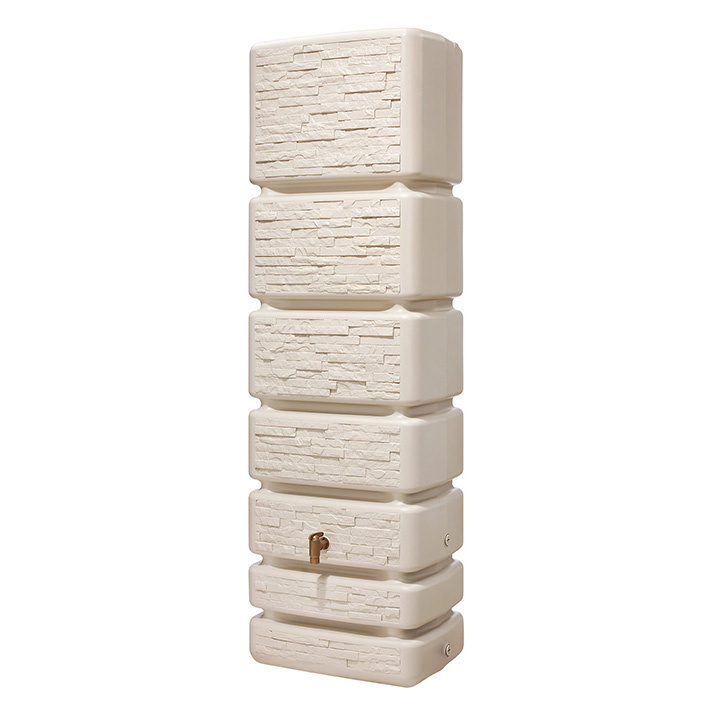 4Rain Slim Stone Decor regenton - 350 liter beige - UV-bestendig