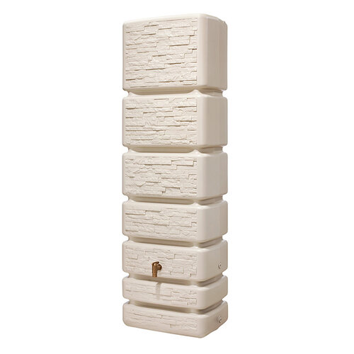 4Rain Slim Stone Decor regenton - 350 liter beige - UV-bestendig