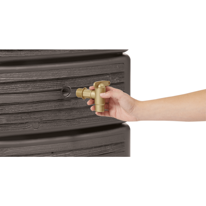 4Rain Slim Wood Decor regenton - 350 liter - Wandtank