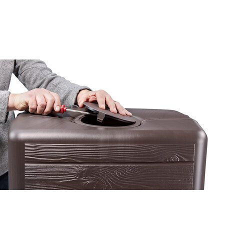 4Rain Slim Wood Decor regenton - 350 liter - Wandtank