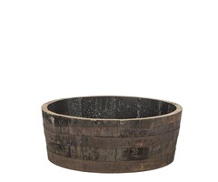 Vatenhandel Stijf Eikenhouten kuip - 50 liter - 1/4 whiskyvat - bloembak - water opvangen