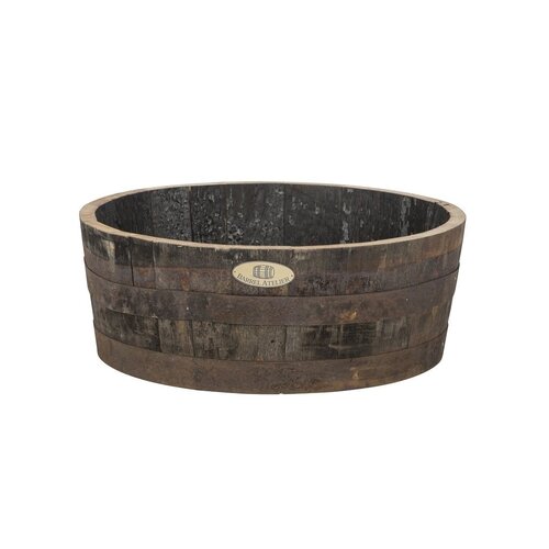 Vatenhandel Stijf Eikenhouten kuip - 50 liter - 1/4 whiskyvat - bloembak - water opvangen