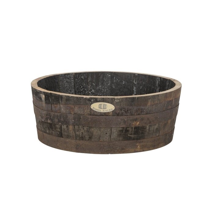 Vatenhandel Stijf Eikenhouten kuip - 50 liter - 1/4 whiskyvat - bloembak - water opvangen