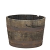 Vatenhandel Stijf Houten kuip - 120 liter - bloembak - half whiskyvat