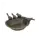 Vogelbad 4 vogels - bruin - 22 cm lang- metaal
