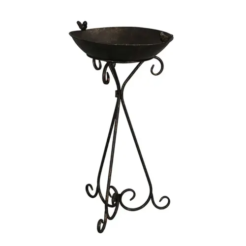 Meuwissen Agro Vogelbad op decoratieve poot - metaal - staand