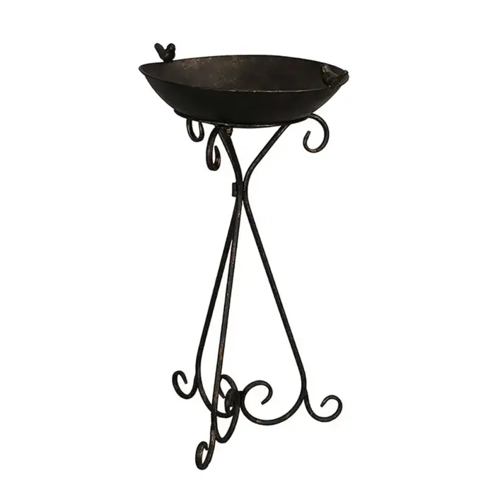 Meuwissen Agro Vogelbad op decoratieve poot - metaal - staand