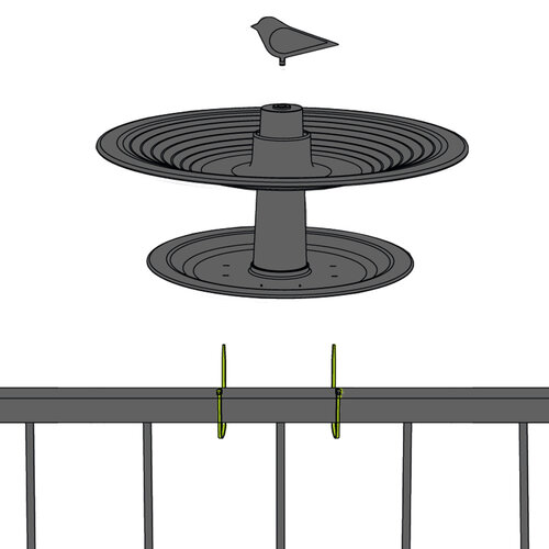 Plastia Finch vogelbad - Diverse kleuren - Kunststof