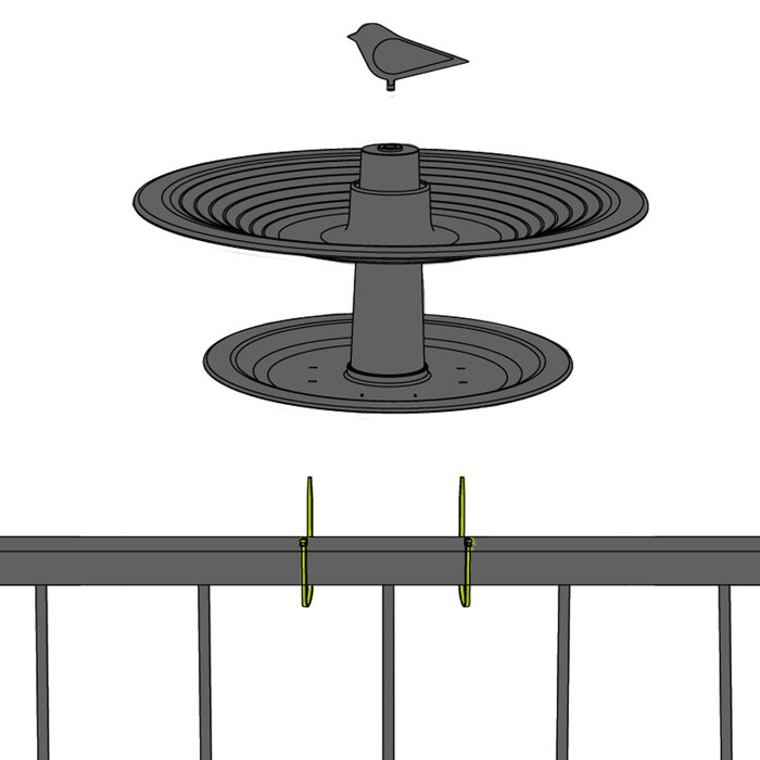 Plastia Finch vogelbad - Diverse kleuren - Kunststof