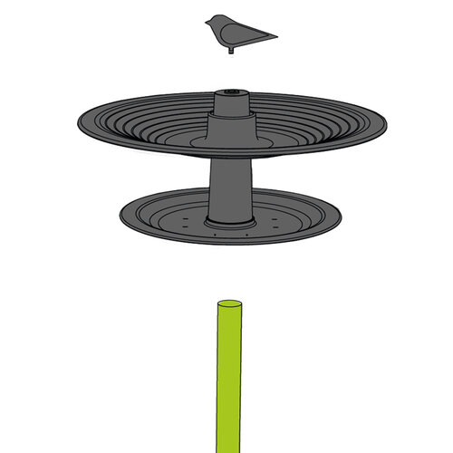 Plastia Finch vogelbad - Diverse kleuren - Kunststof