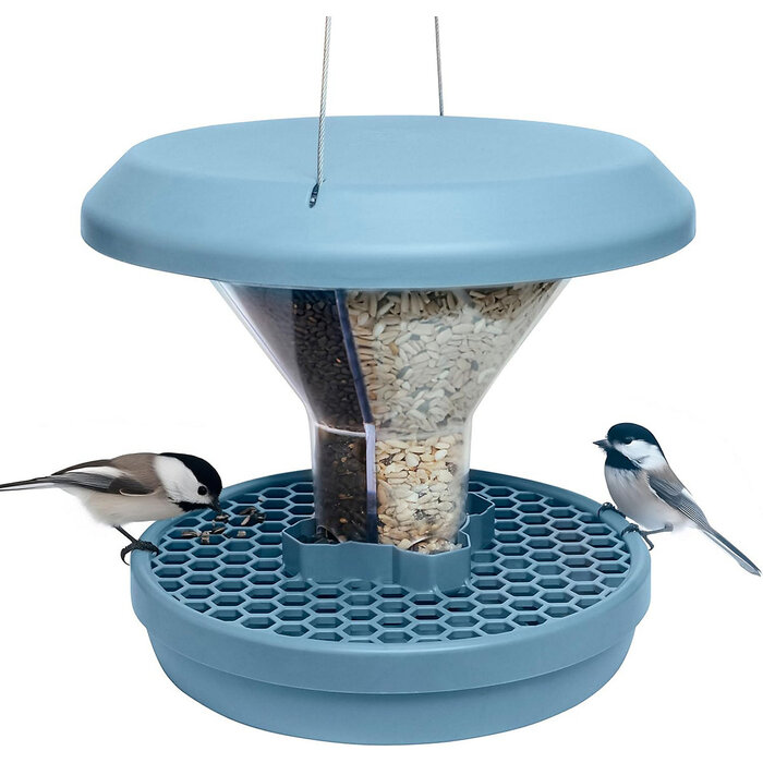 Swissinno Vogelvoederhuisje Davos - 3 kleuren - Opvangbak - Twee voerbakken in één