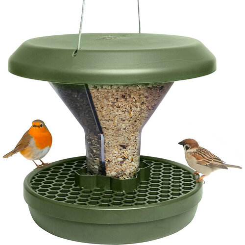 Swissinno Vogelvoederhuisje Davos - 3 kleuren - Opvangbak - Twee voerbakken in één