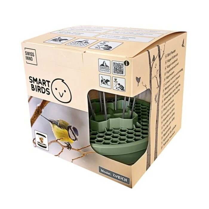 Swissinno Vogelvoeder Zurich - Groen - Opvangbakje - Voor 5 vetbollen