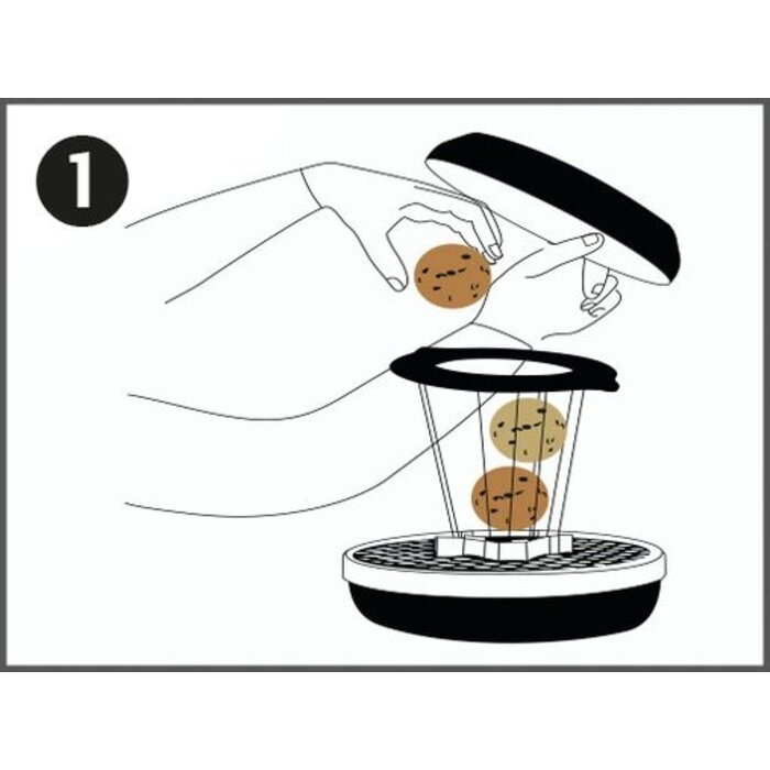 Swissinno Vogelvoeder Zurich - Groen - Opvangbakje - Voor 5 vetbollen