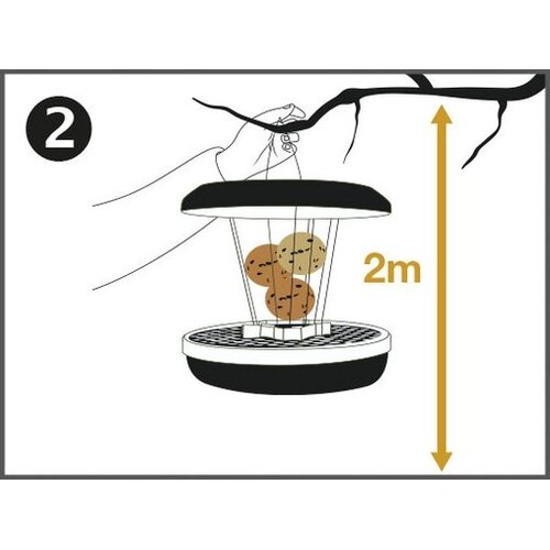 Swissinno Vogelvoeder Zurich - Groen - Opvangbakje - Voor 5 vetbollen