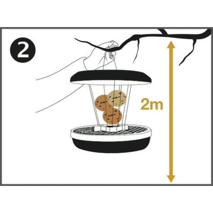 Swissinno Vogelvoeder Zurich - Groen - Opvangbakje - Voor 5 vetbollen