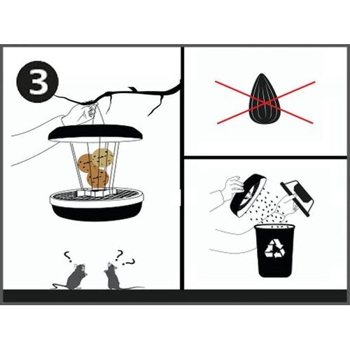 Swissinno Vogelvoeder Zurich - Groen - Opvangbakje - Voor 5 vetbollen