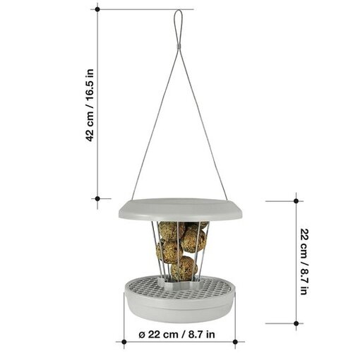 Swissinno Vogelvoederhuisje Lucerne - 3 kleuren - Voor 8 vetbollen
