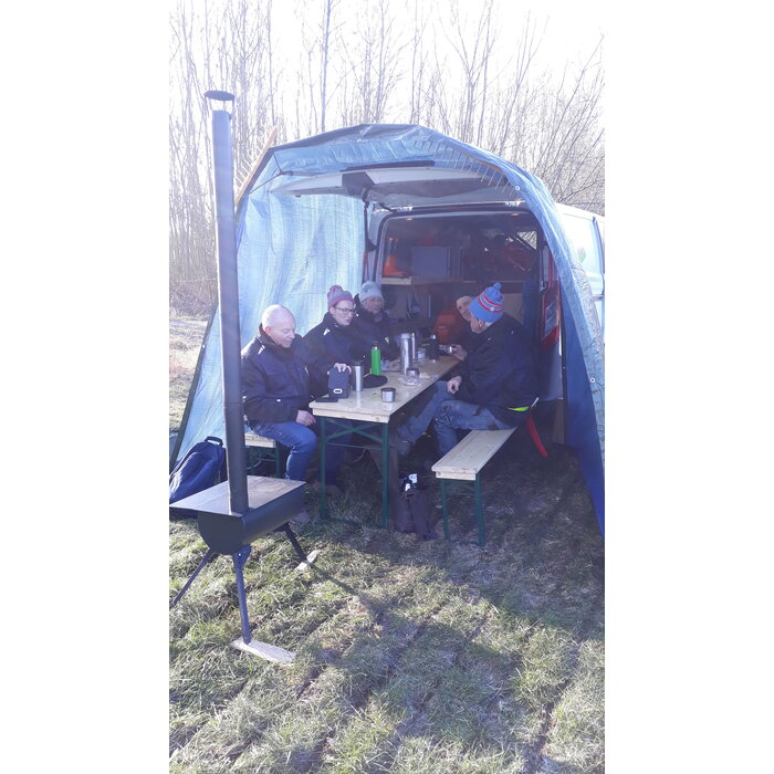 Meuwissen Agro Houtkachel Wood stove - Draagbaar en demontabel - 2,3 kW capaciteit - 10 kg